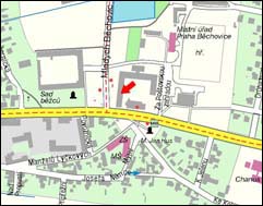 Mapa s polohou Autoškoly Praha 9 v Běchovicích